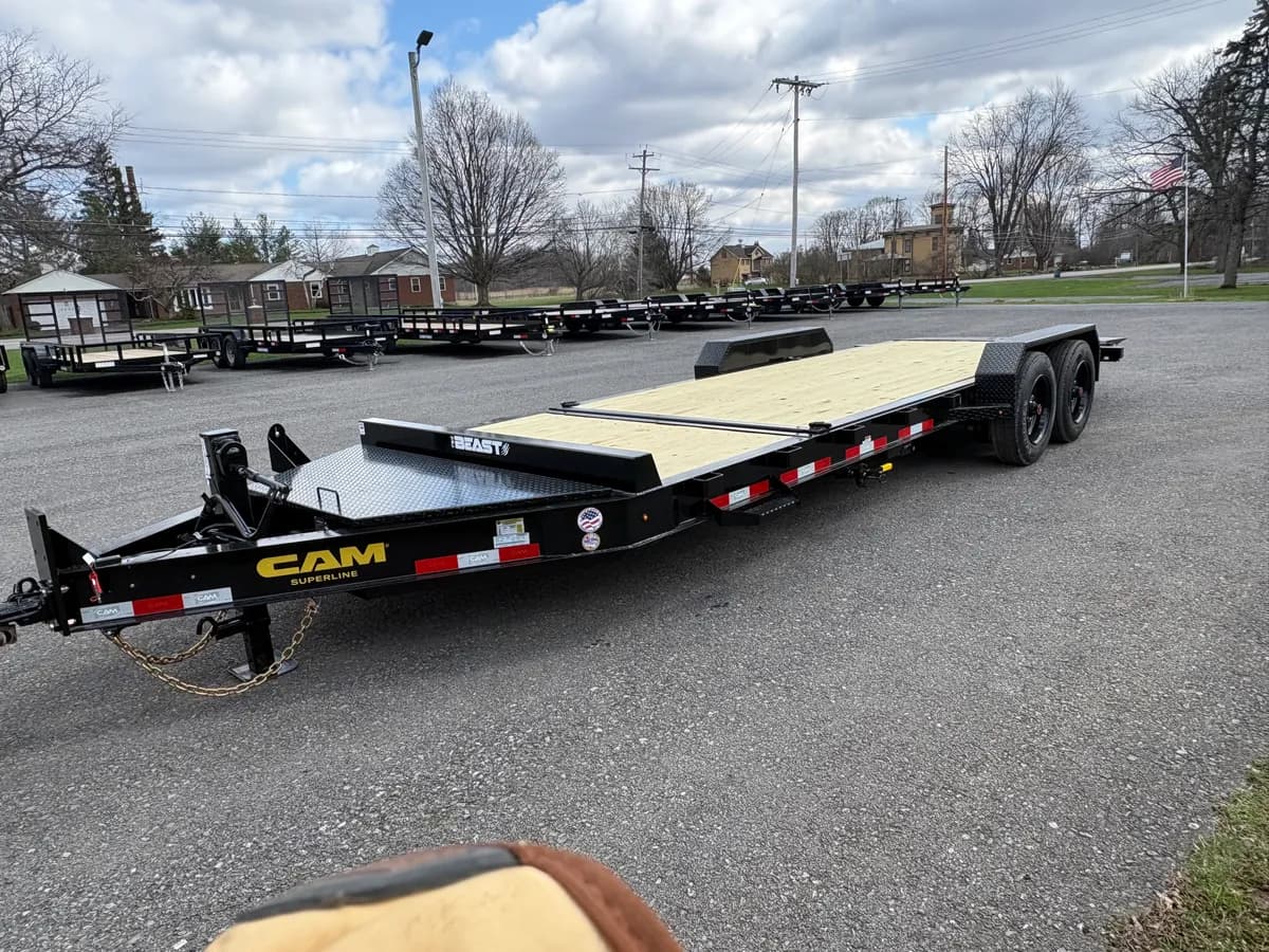 CAM Superline 7x22 (18+4) 17.6K Split Tilt Equipment Trailer - View 1