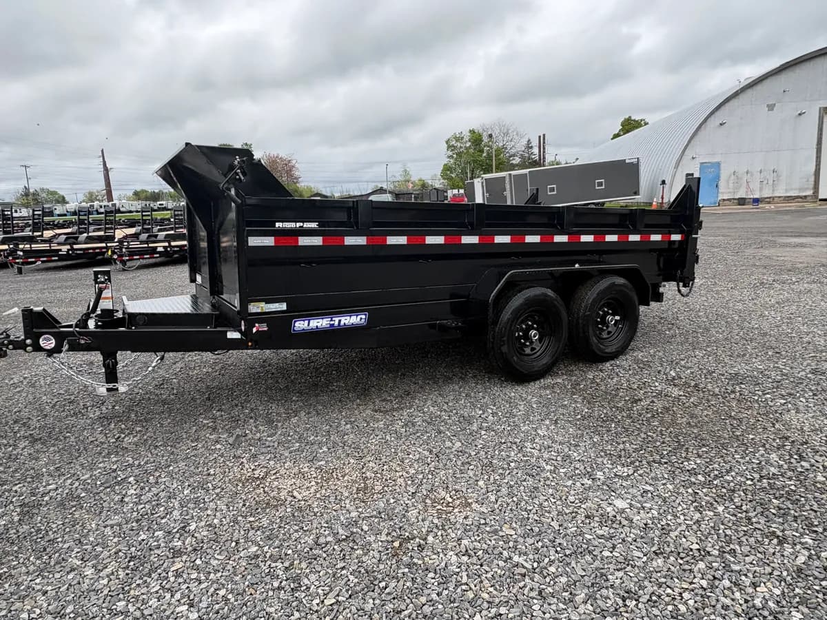Sure-Trac 7x14 14K Low Profile Scissor Dump Trailer - View 1