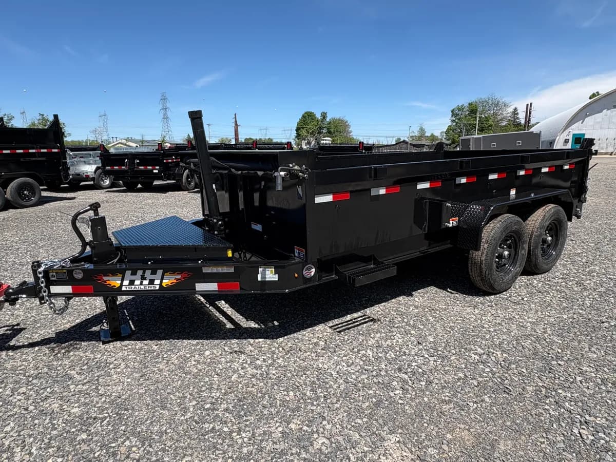 H&H 7x14 14K Telescopic I-Beam Dump Trailer - View 1