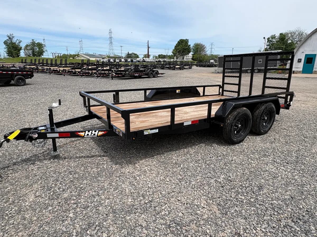 H&H 7x14 7K Rail Side Utility Trailer - View 1