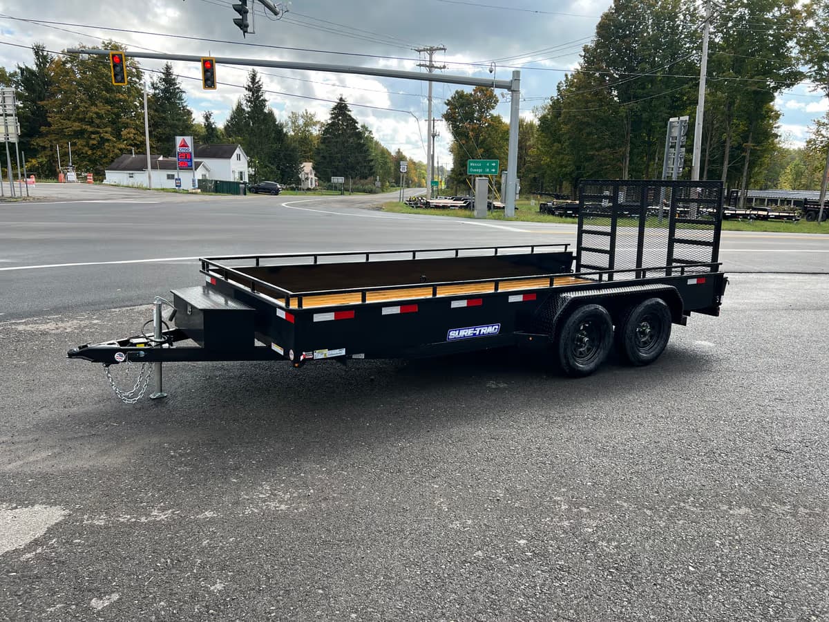 Sure-Trac 7x16 7K Steel Side Utility Trailer - View 1