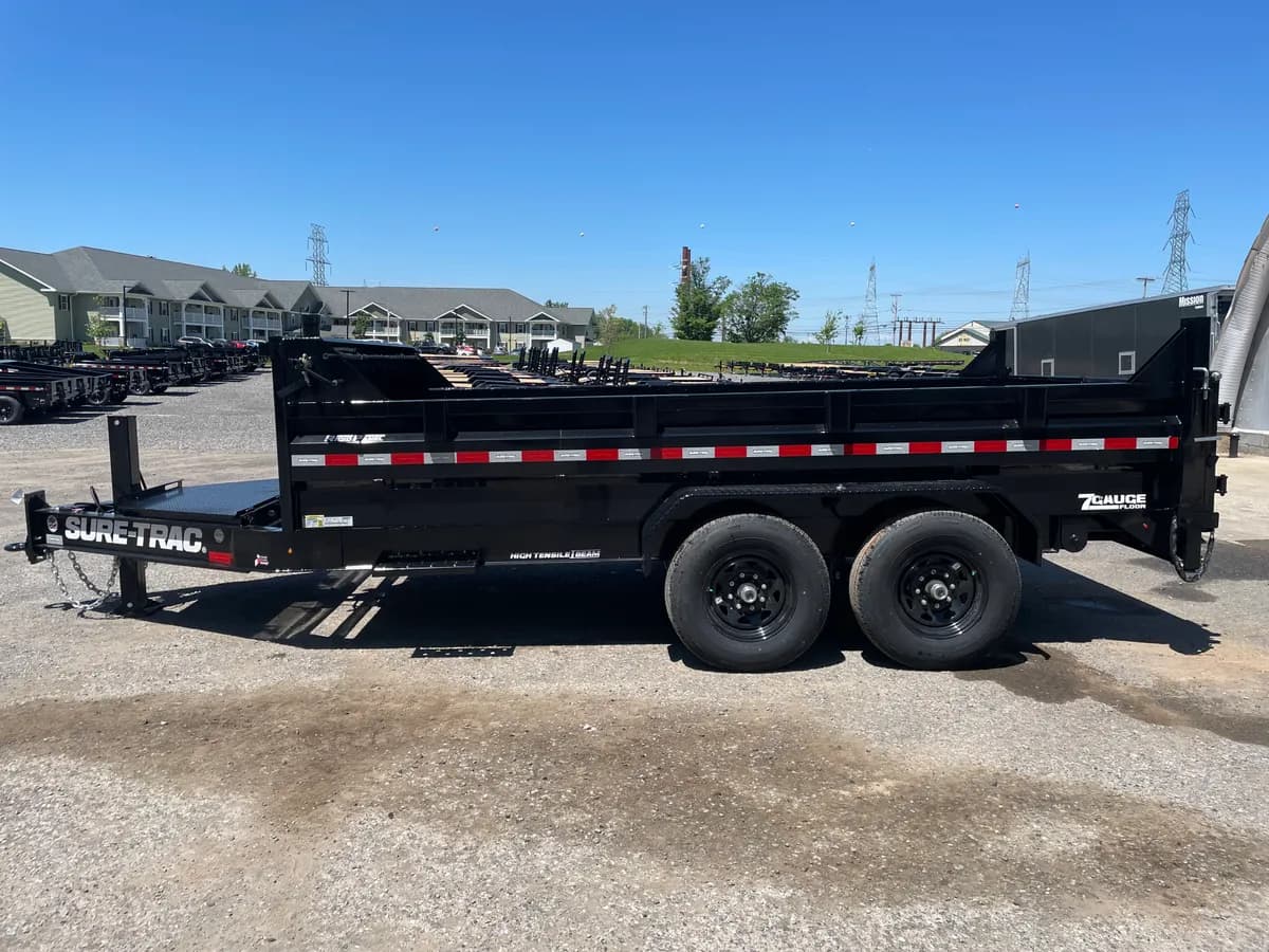 Sure-Trac 7x14 15.4K Pro Series Telescopic Dump - View 1