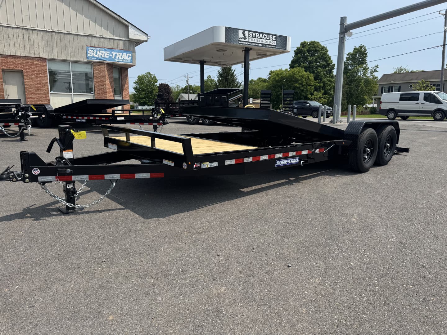 Sure-Trac 7x22(18+4) 14K Tilt Bed Equipment Trailer - View 1