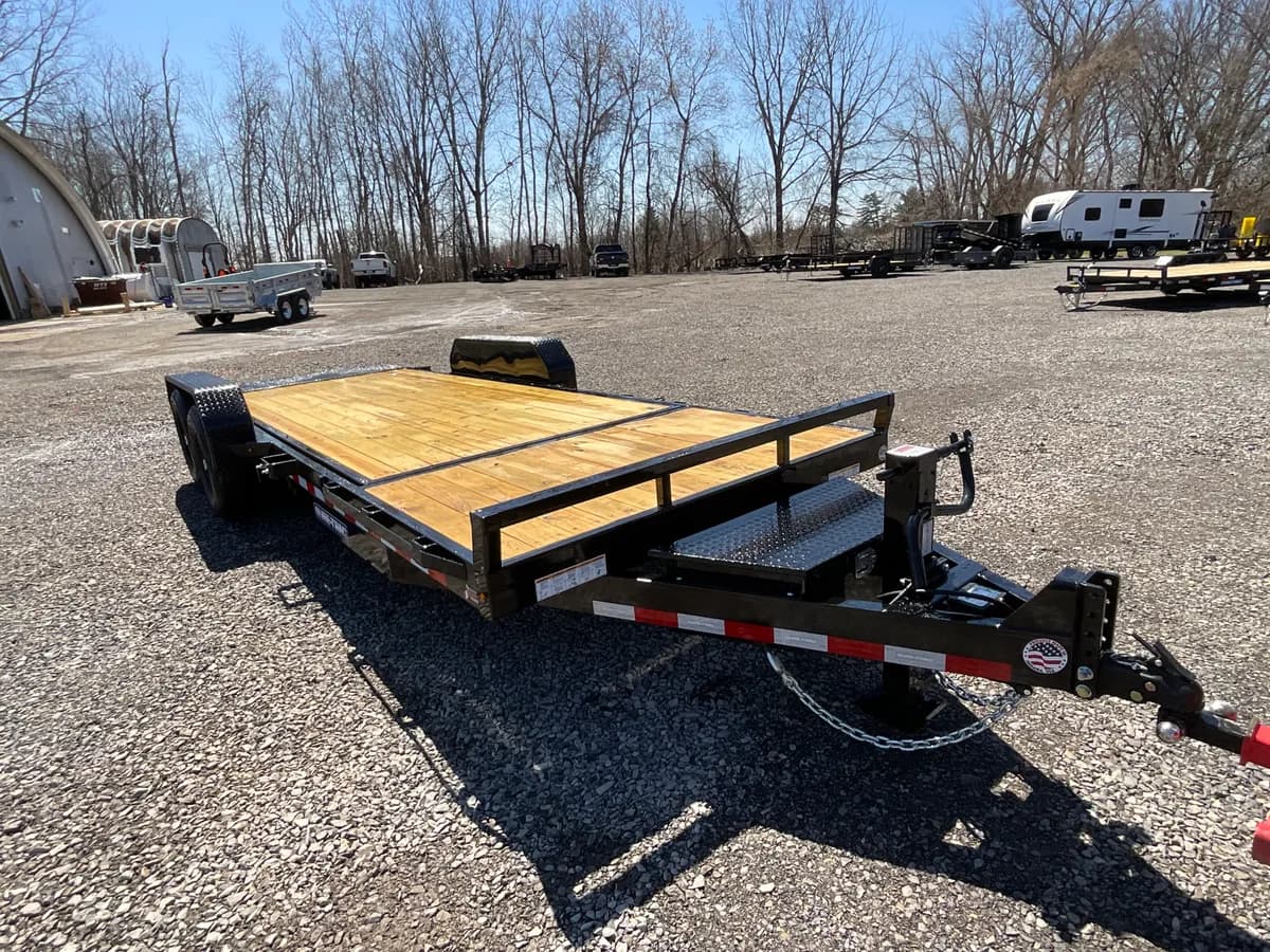 Sure-Trac 7x20 (16+4) 14K Split Tilt Equipment Trailer - View 1