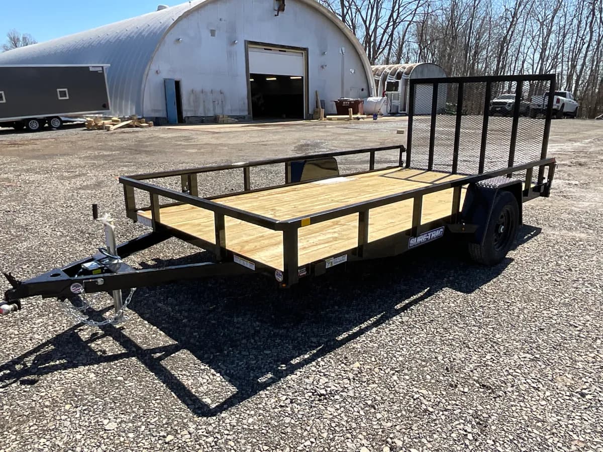 Sure-Trac 7x14 5K Tube Top Brake Utility Trailer - View 1