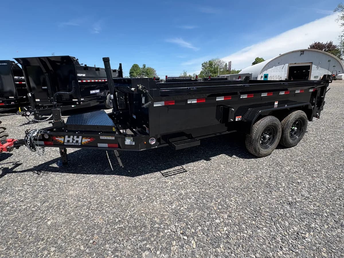 H&H 7x14 14K Telescopic I-Beam Dump Trailer - View 1